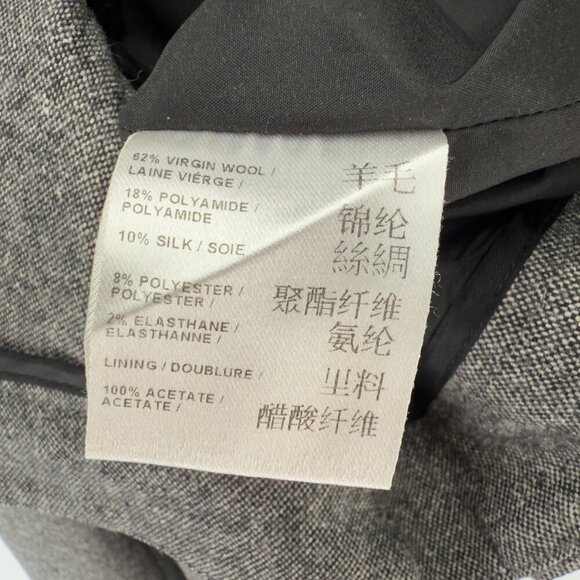 JUDITH & CHARLES Long inseam 33 Wool Designer Office Grey Tweed Straight Pants 2 - Picture 6 of 6